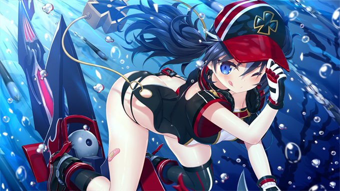 1girl, ass, azur_lane, bandaid_on_leg, bikini, black_bikini_bottom, black_hair, blue_eyes
