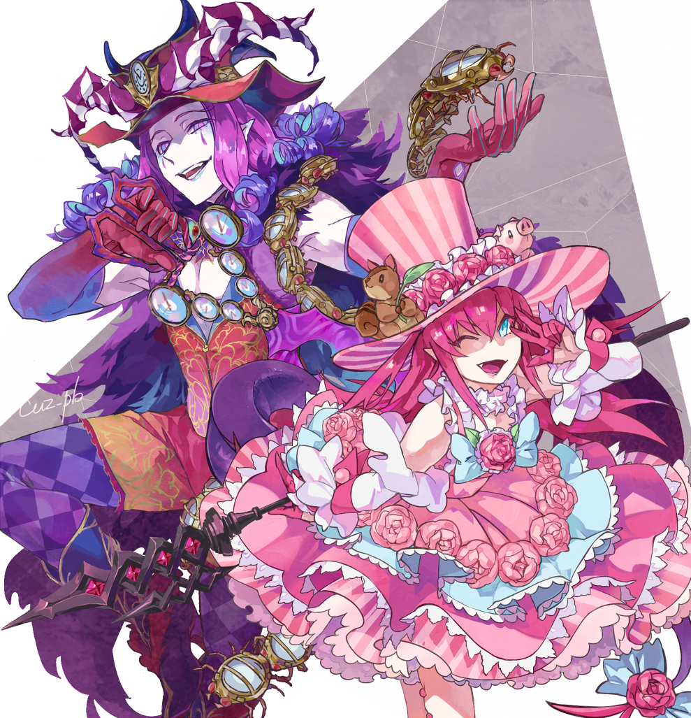 1boy, 1girl, argyle, argyle_legwear, aves_plumbum9, blue_eyes, blue_lipstick, bow