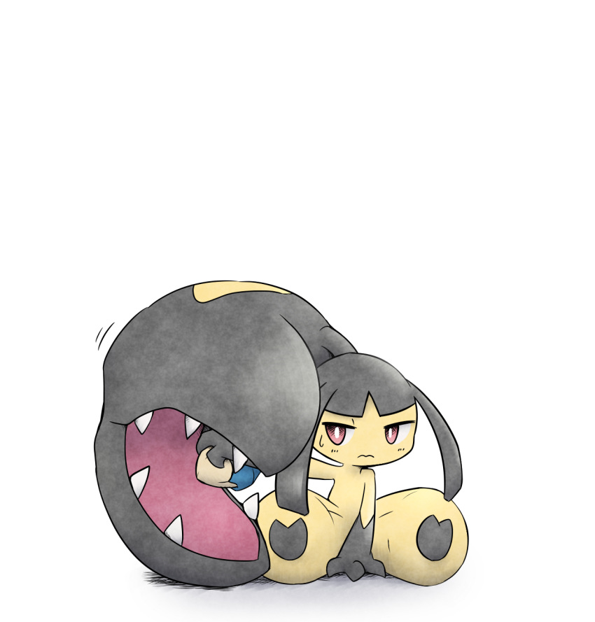 arm_up, berry, between_legs, blush, chesto_berry, closed_mouth, extra_mouth, feeding