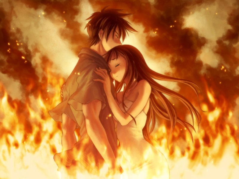 800x600, closed_eyes, couple, fire, game_cg, head_rest, long_hair, realize