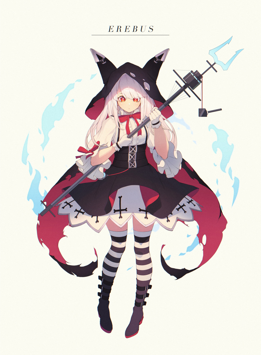 1girl, absurdres, azur_lane, bangs, black_skirt, boots, bow, ce-_-3