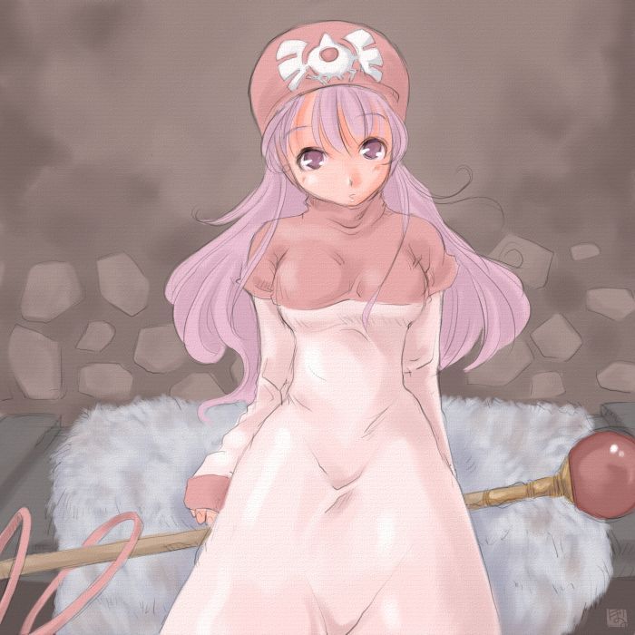 1girl, bonoramo, breasts, closed_mouth, commentary_request, dragon_quest, dragon_quest_ii, dress