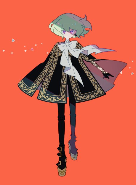 1boy, black_gloves, black_jacket, blonde_hair, cape, cravat, earrings, full_body