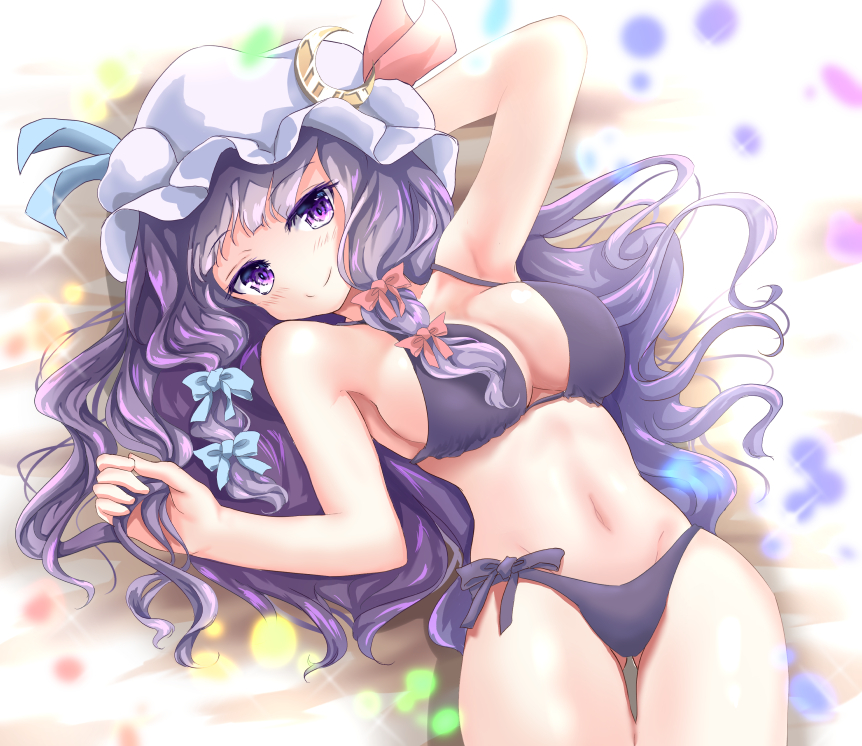 1girl, arm_behind_head, arm_up, armpits, ass_visible_through_thighs, bangs, bare_arms, bare_shoulders