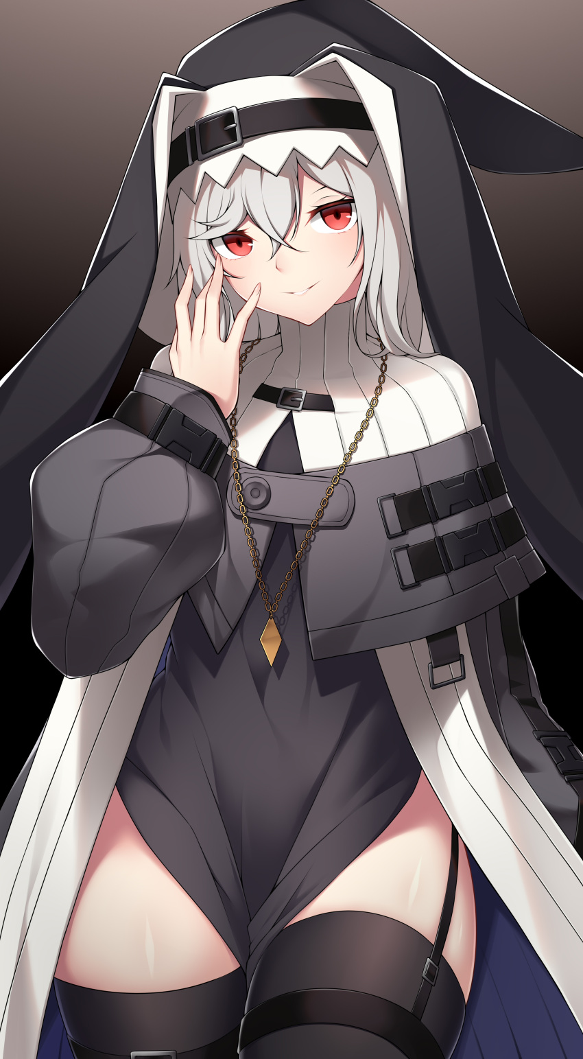 1girl, absurdres, arknights, belt, black_belt, black_headwear, black_legwear, commentary_request