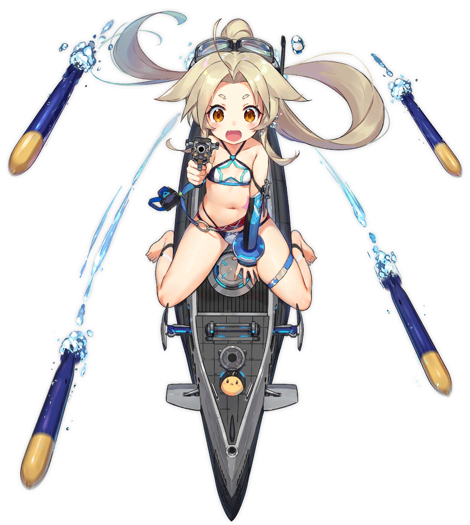 1girl, artist_request, azur_lane, bangle, bangs, bare_shoulders, barefoot, bikini