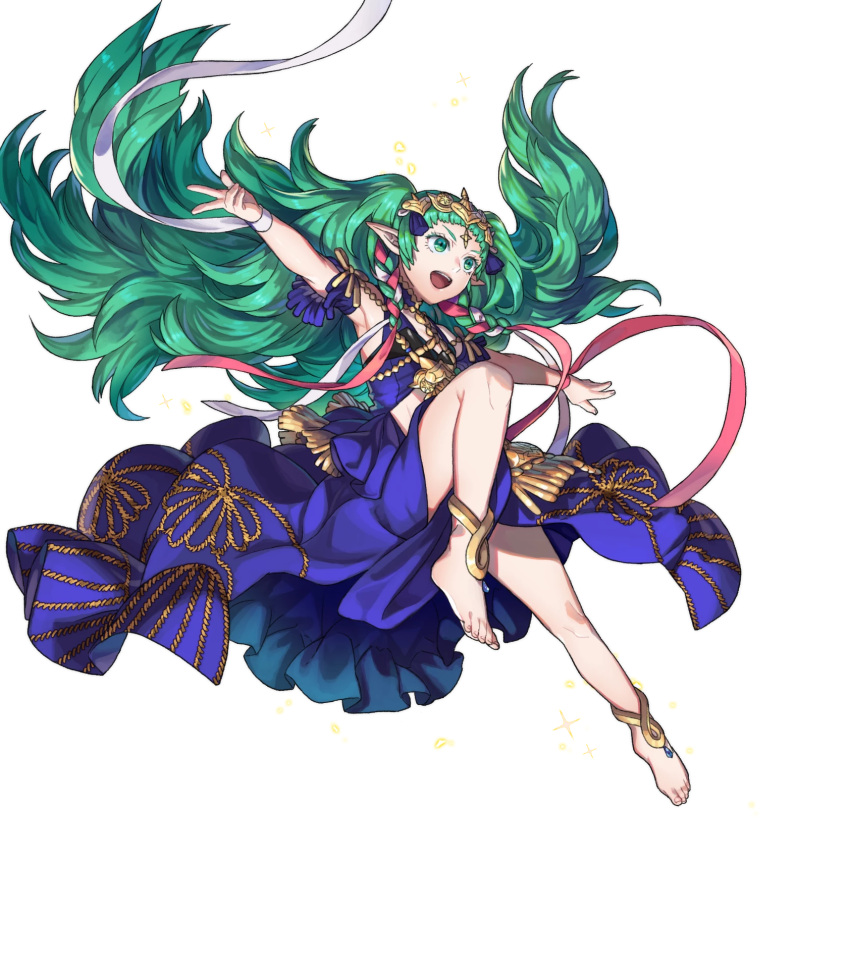 1girl, barefoot, bracelet, fire_emblem, fire_emblem:_three_houses, fire_emblem_heroes, full_body, green_eyes