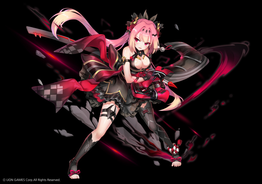 1girl, absurdres, ankle_rope, bangs, bell, black_dress, black_gloves, black_legwear