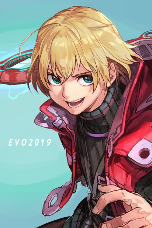 10s, 1boy, 2019, blonde_hair, blue_eyes, evolution_championship_series, hankuri, male_focus