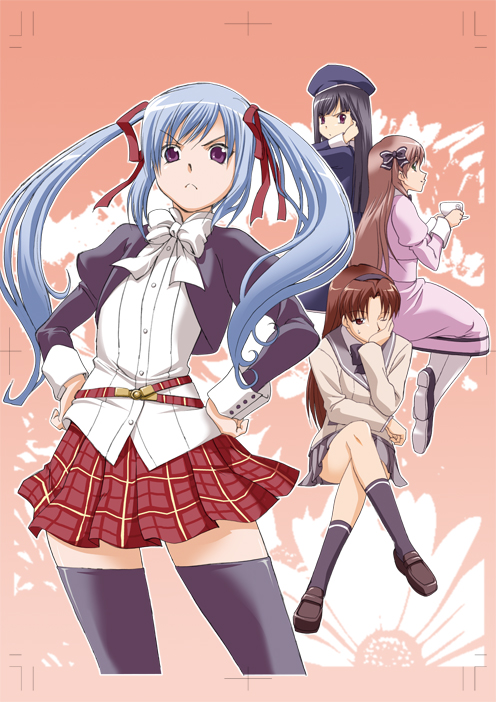 crossed_legs, haruka_(baby_princess), hikaru, hikaru_(baby_princess), marumi, ribbon, ribbons, school_uniform