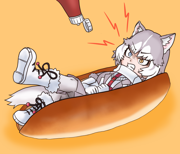 1girl, adansosutega, angry, animal_ear_fluff, animal_ears, bared_teeth, belt, blue_eyes