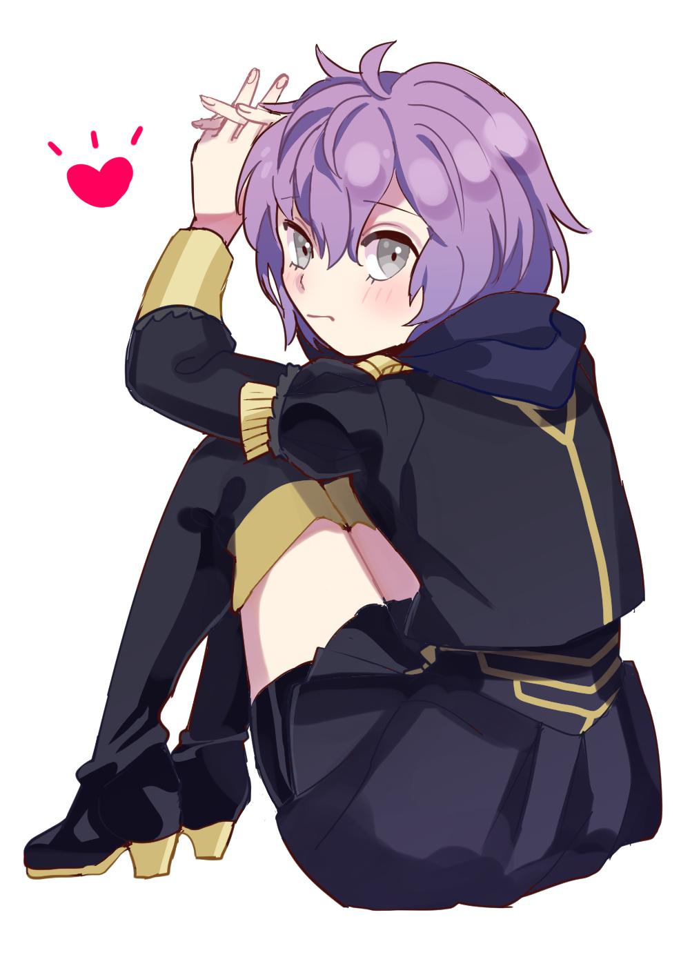 1girl, ahoge, ararecoa, bernadetta_von_larvey, blush, cravat, fire_emblem, fire_emblem:_three_houses