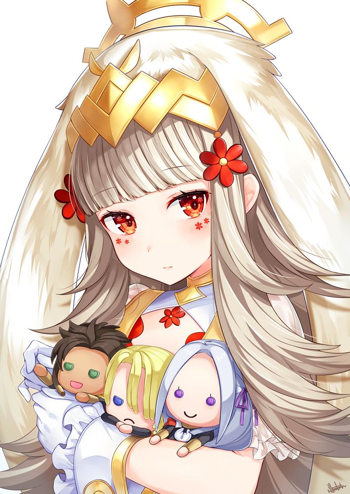 1girl, animal_ears, character_doll, claude_von_regan, closed_mouth, crown, dimitri_alexandre_bladud, doll