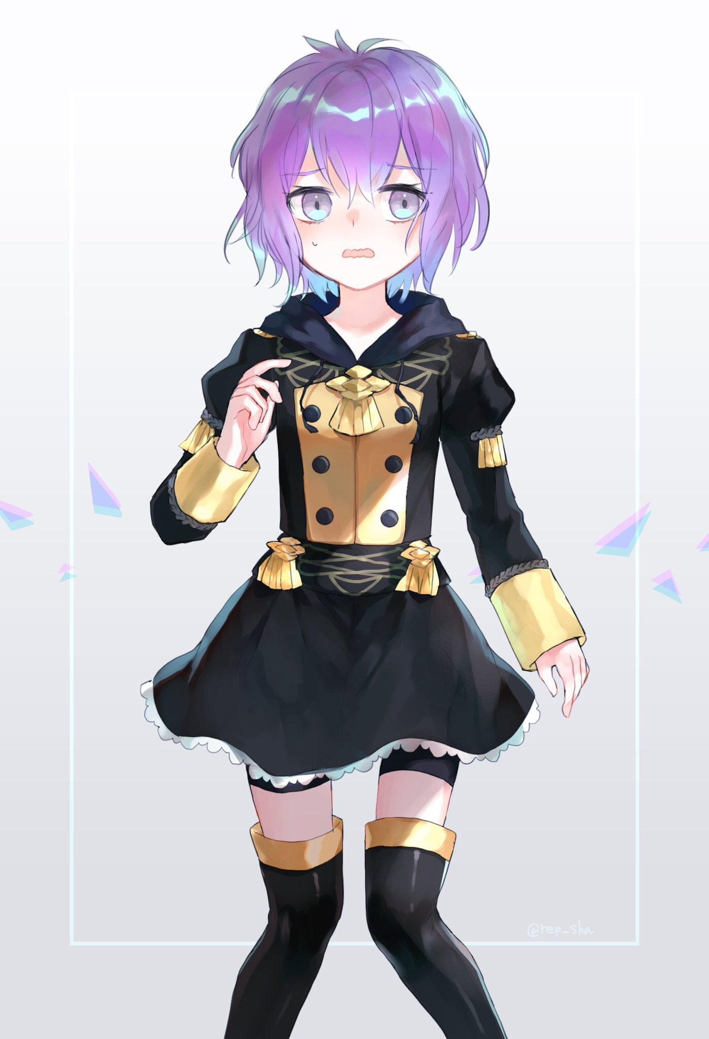 1girl, ahoge, bernadetta_von_varley, blush, fire_emblem, fire_emblem:_three_houses, gloves, highres