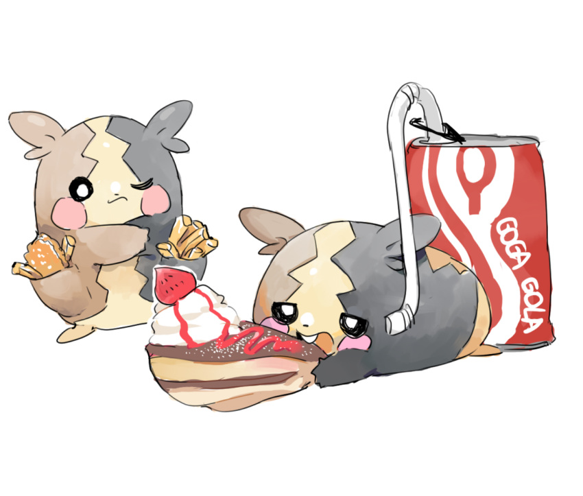 buck_teeth, cake, coca-cola, dessert, food, gen_8_pokemon, hamster, lying