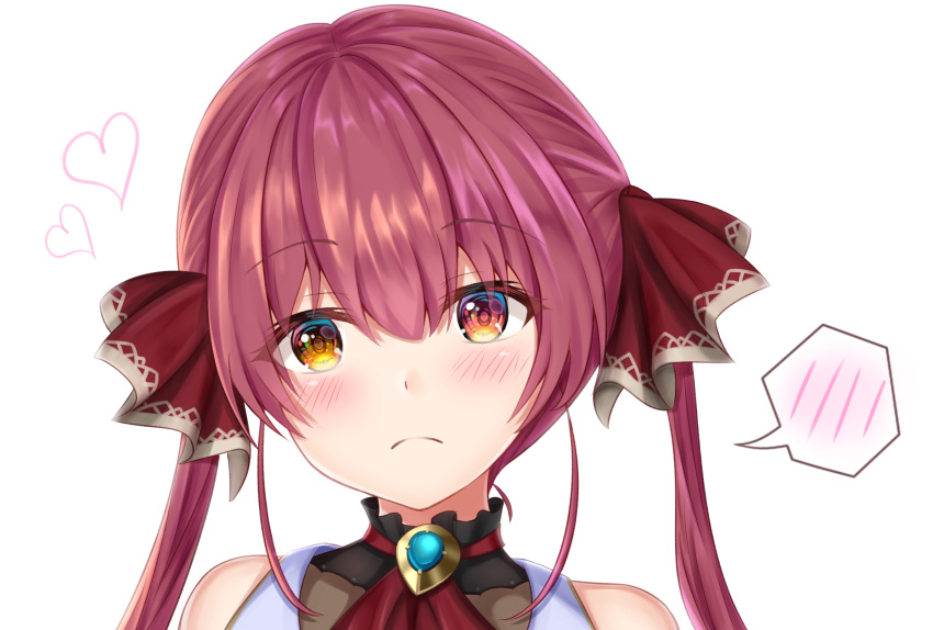 1girl, absurdres, bangs, bare_shoulders, blush, closed_mouth, eyebrows_visible_through_hair, gem