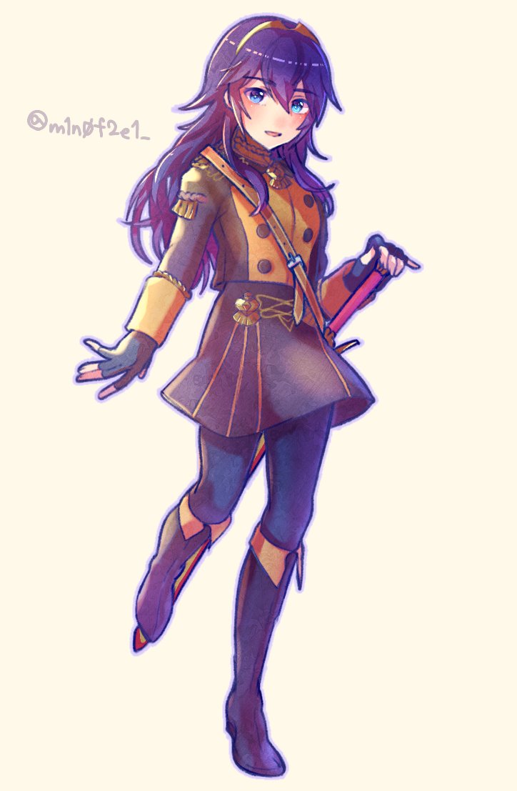 1girl, blue_eyes, blue_hair, blush, cute, falchion_(fire_emblem), fingerless_gloves, fire_emblem