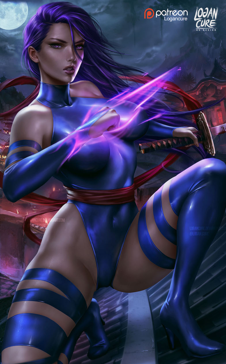 1girl, elizabeth_braddock, highres, katana, logan_cure, marvel, navel, paid_reward