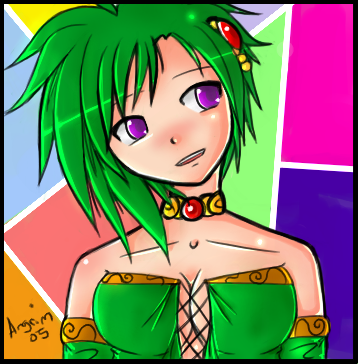 argrim, final_fantasy, final_fantasy_iv, green_hair, rydia, violet_eyes