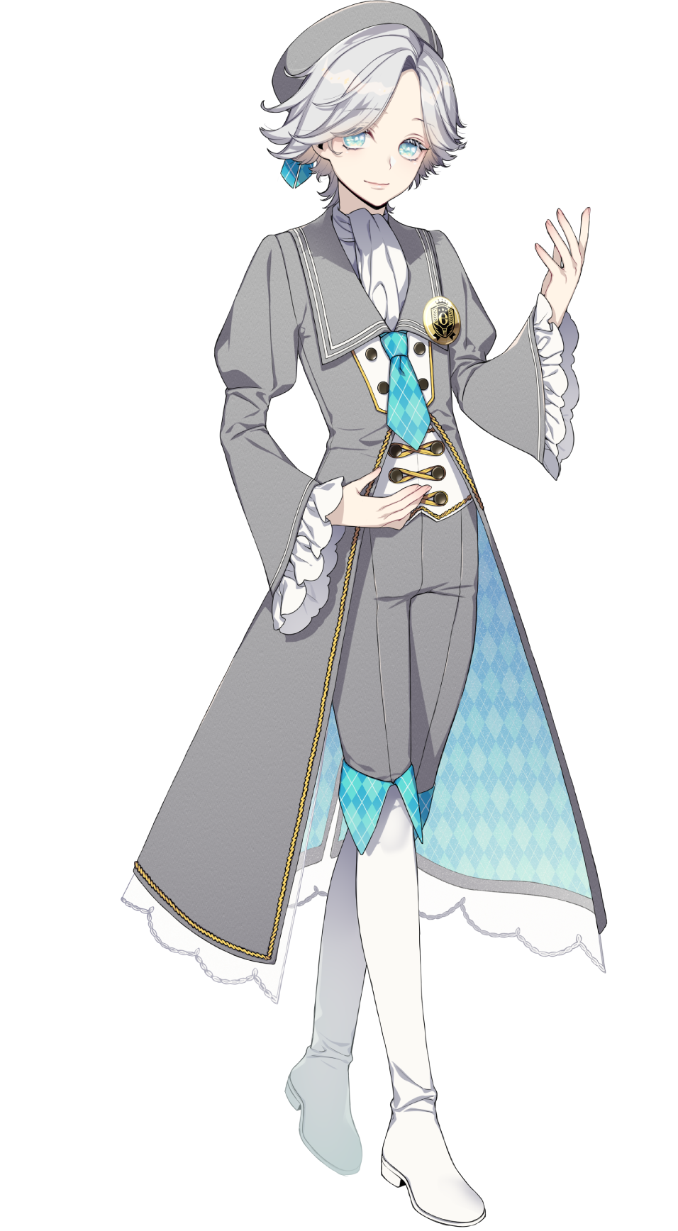 boots, cravat, full_body, hat, highres, idol, idol_clothes, idol_show_time