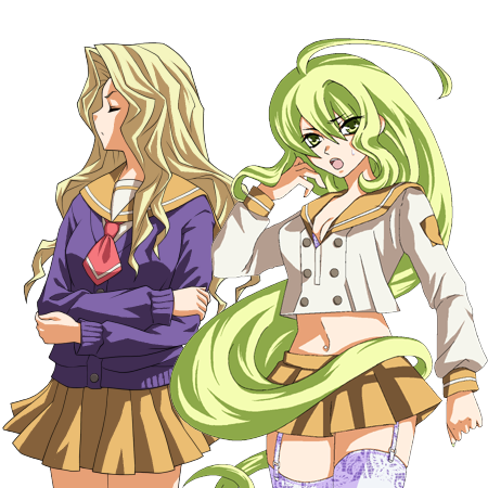 adjusting_hair, ahoge, barbariccia, blonde_hair, bra, breasts, cleavage, closed_eyes