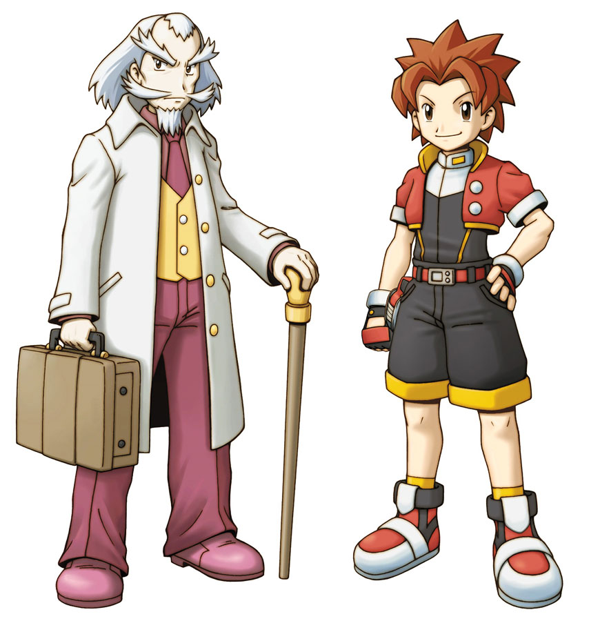 2boys, artist_request, bangs, belt, black_gloves, black_shorts, briefcase, brown_eyes