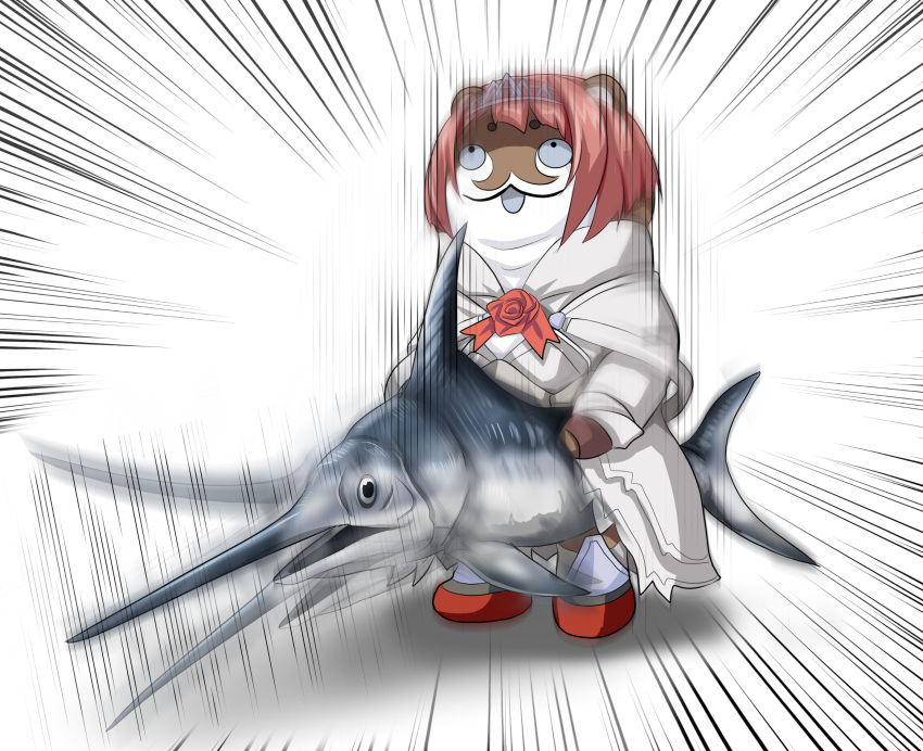 1other, ark_royal_(kantai_collection), ark_royal_(kantai_collection)_(cosplay), bob_cut, bokukawauso, brown_gloves, cleavage_cutout, commentary_request