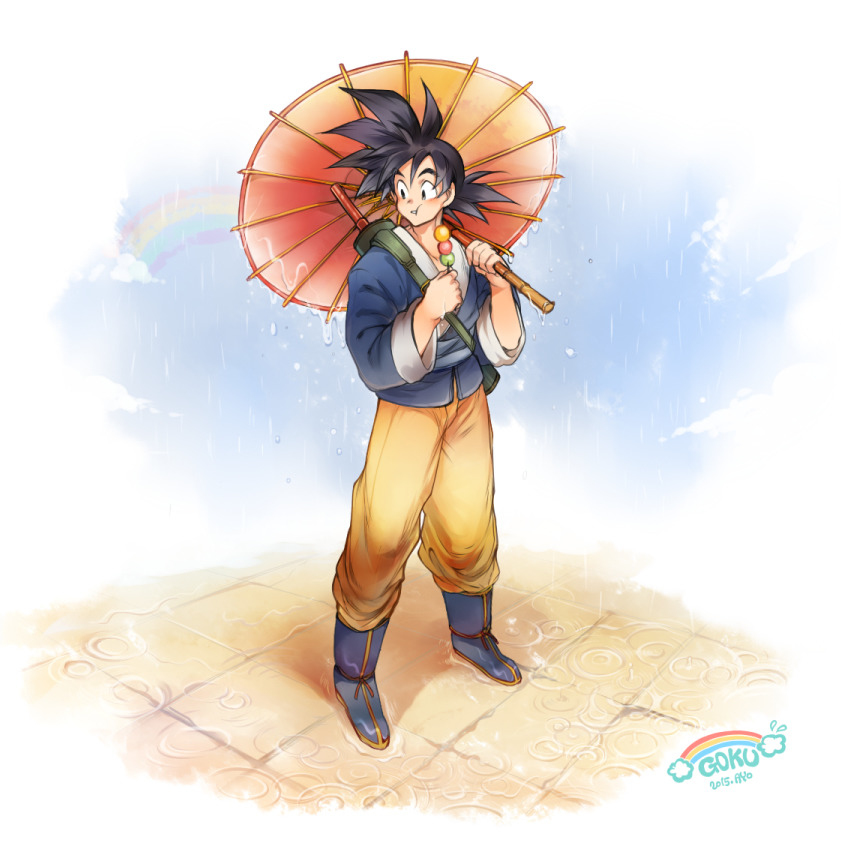 1boy, ayo_(isy8800), blue_footwear, boots, character_name, chinese_clothes, clouds, dated