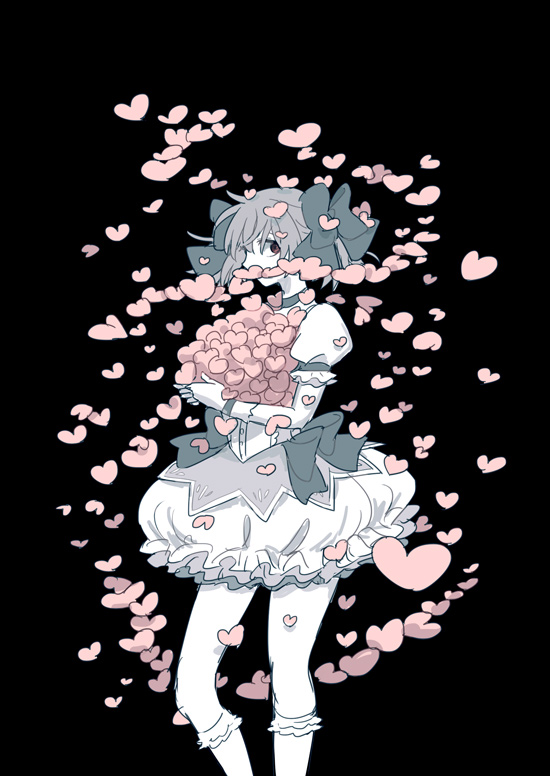 1girl, black_background, bubble_skirt, choker, cover, covered_mouth, expressionless, frilled_skirt