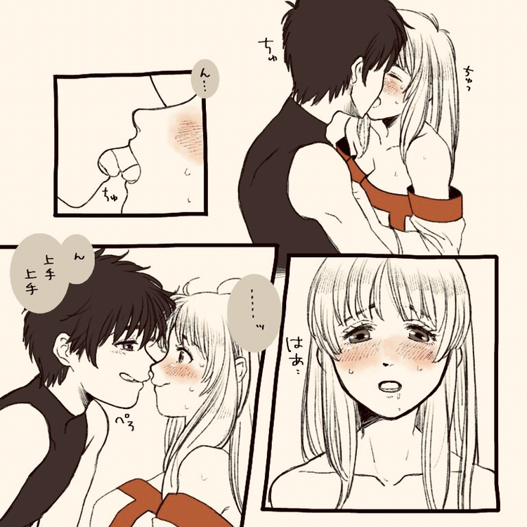 1girl, arc_the_lad_ii, elc_(arc_the_lad), kiss, lieza, long_hair, marusa_(marugorikun), multiple_girls