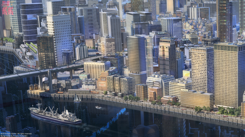 3d, arsenixc, artist_name, boat, bridge, building, car, city