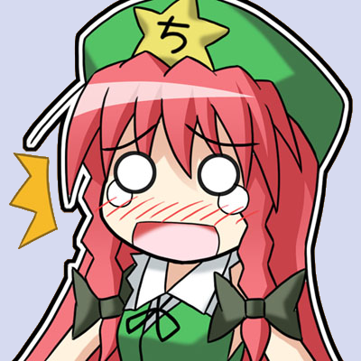 blush, braid, chibi, hat, hong_meiling, kukyo, lowres, o_o