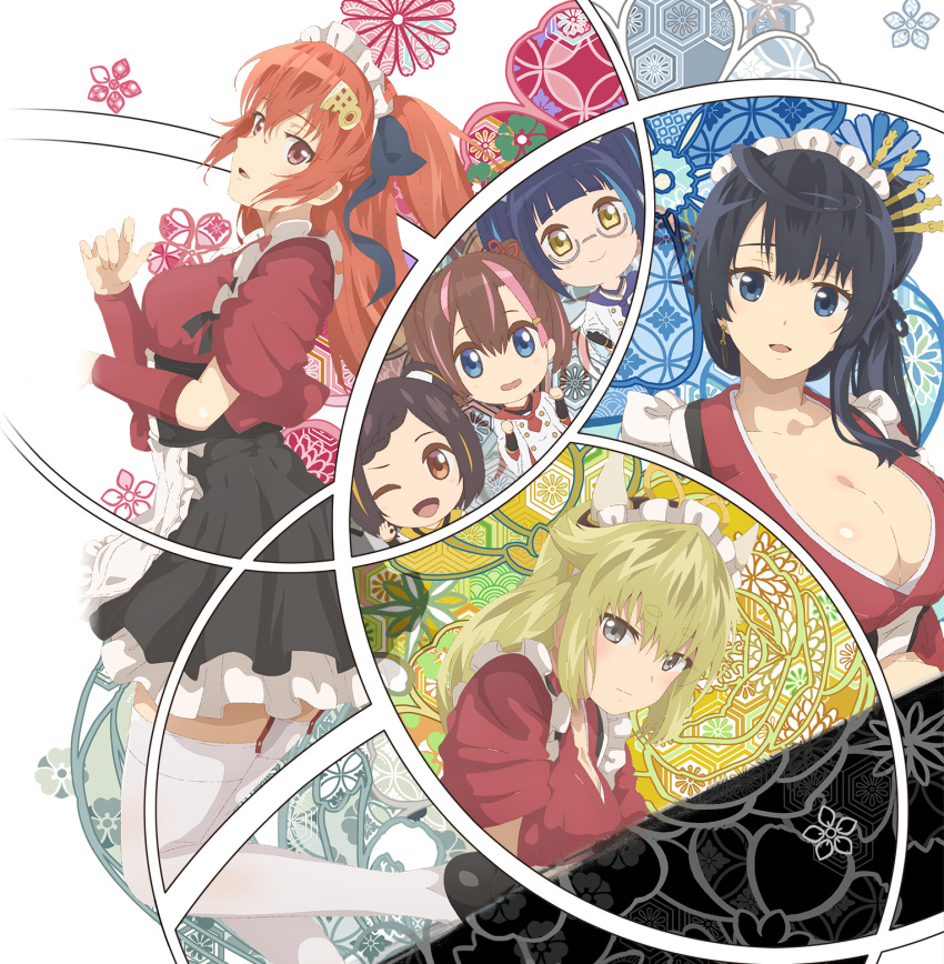 6+girls, character_request, goou_yoshimitsu, highres, honchou_masamune, horinuki_masamune, jouizumi_masamune, kogarasumaru_(tenka_hyakken)