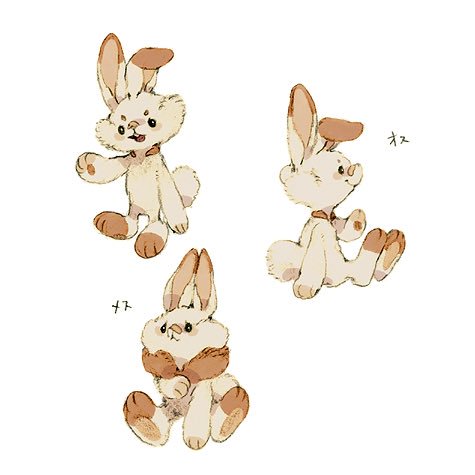 buck_teeth, hoimiii, no_humans, paws, pokemon, pokemon_(creature), pokemon_swsh, rabbit, scorbunny, simple_background, waving, waving_arm, white_background
