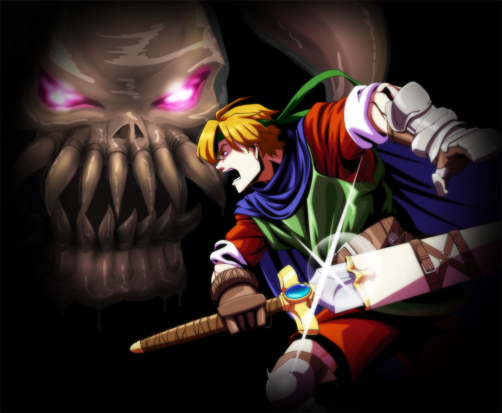 1boy, armor, belt, black_background, blonde_hair, blue_cape, blue_eyes, brown_gloves
