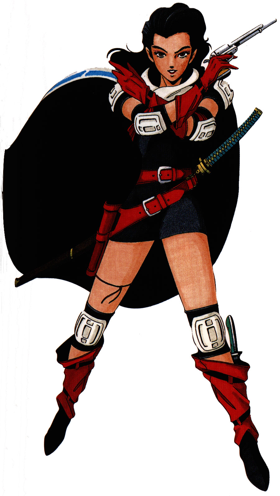 highres, katana, official_art, shin_megami_tensei, sword, weapon, yuka_(shin_megami_tensei)