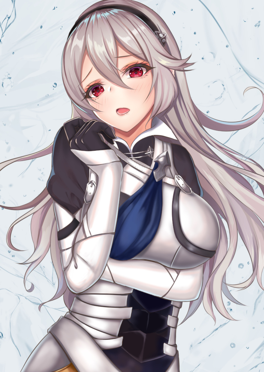1girl, armor, black_hairband, corrin_(fire_emblem), corrin_(fire_emblem)_(female), fire_emblem, fire_emblem_fates, hairband