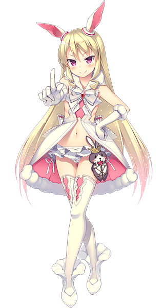 1girl, animal_ears, blonde_hair, closed_mouth, crown, daibouken!_yukeyuke_osawari_island, flat_chest, full_body
