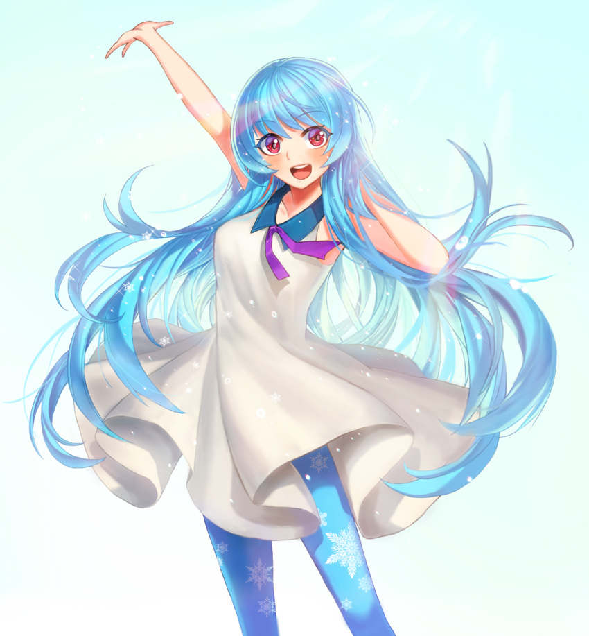 1girl, bangs, blue_hair, blush, dress, highres, kula_diamond, kuro_(ning2763)