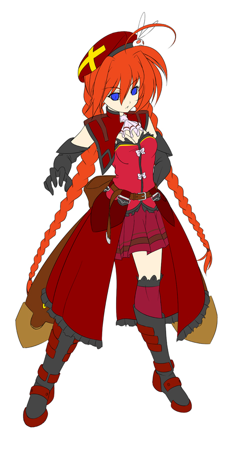 braid, gloves, long_hair, mahou_shoujo_lyrical_nanoha, mahou_shoujo_lyrical_nanoha_a's, mahou_shoujo_lyrical_nanoha_a's, nagii, thigh-highs