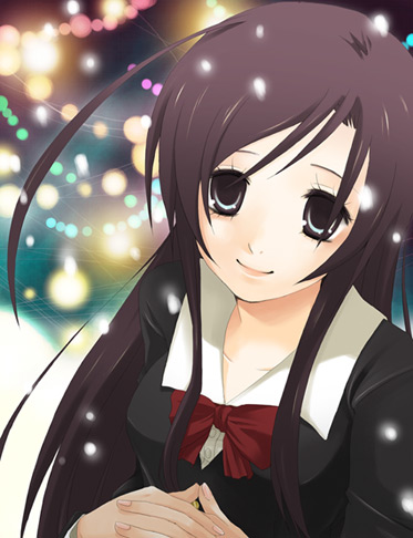 katsura_kotonoha, long_hair, lowres, ribbon, ribons, school_days, school_uniform, smile