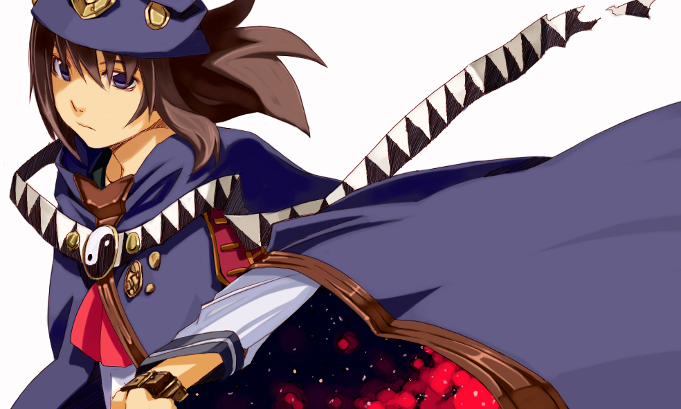 boogiepop, boogiepop_(character), boogiepop_phantom, brown_hair, cloak, hat, kuro, kuro_(1968)