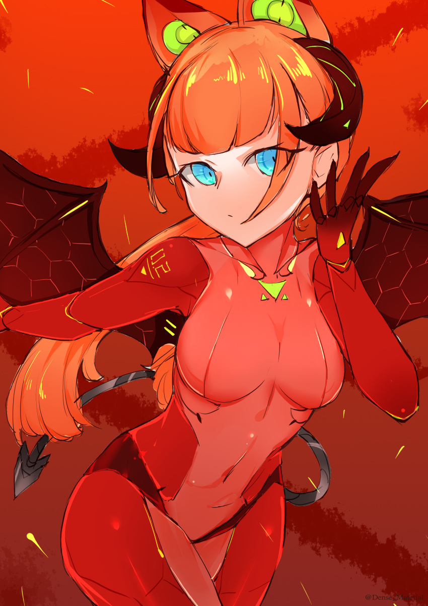 1girl, absurdres, andou_inari, animal_ears, bangs, blue_eyes, bodysuit, breasts