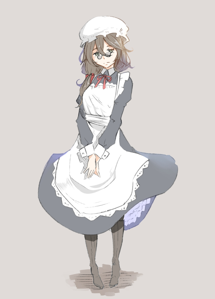 1girl, absurdres, brown_hair, commentary, full_body, glasses, green_eyes, highres