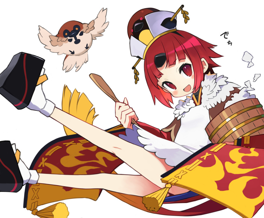 1girl, apron, benienma_(fate/grand_order), bird, fate/grand_order, fate_(series), highres, hirokawa_desu