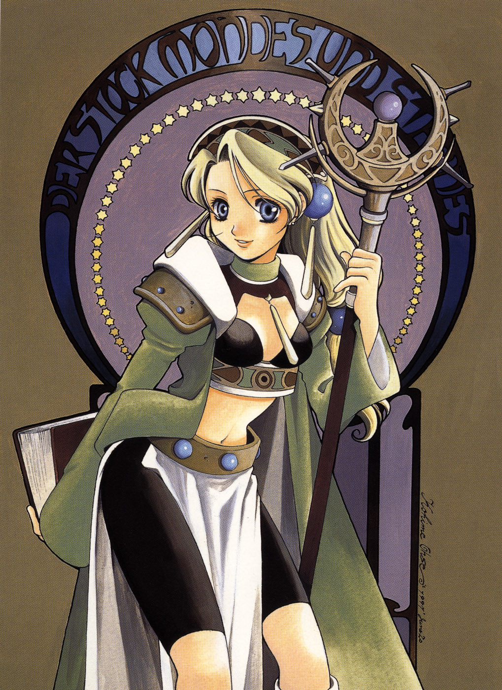 atelier, atelier_(series), atelier_marie_alchemist_of_salburg, gust, highres, kohime_ohse, marie_(atelier), marlone, ouse_kohime, sorceress, staff