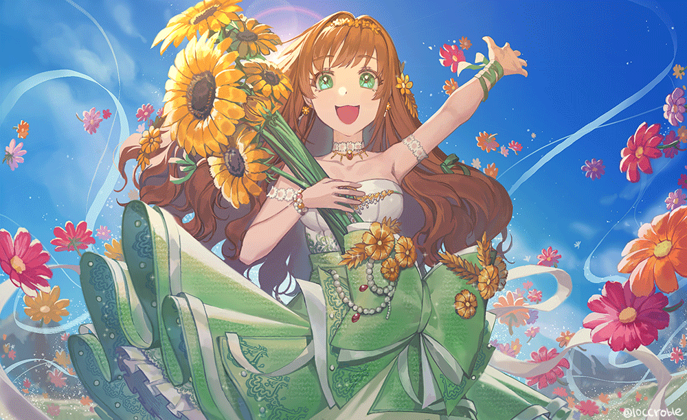1girl, :3, :d, agnesgd, alternate_costume, arm_up, armlet, armpits