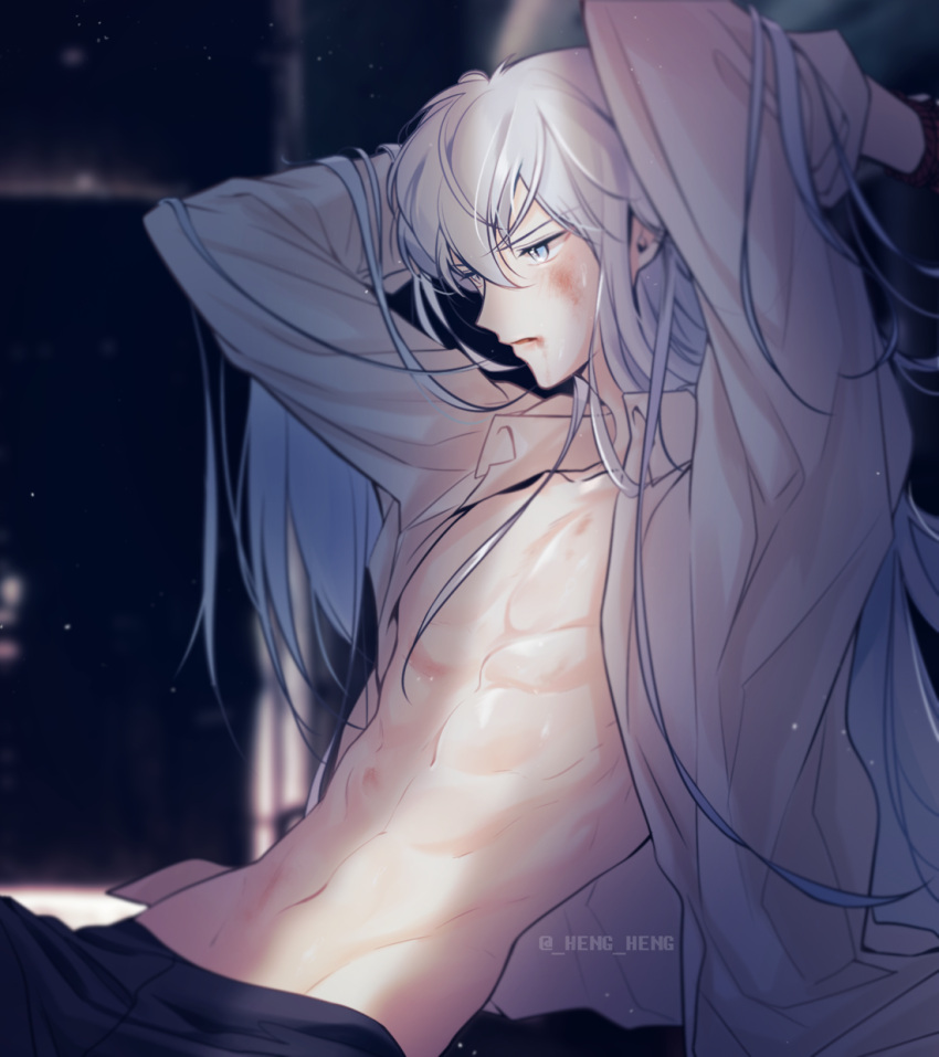 1boy, artist_name, blood, bruise, cardcaptor_sakura, chest, highres, injury