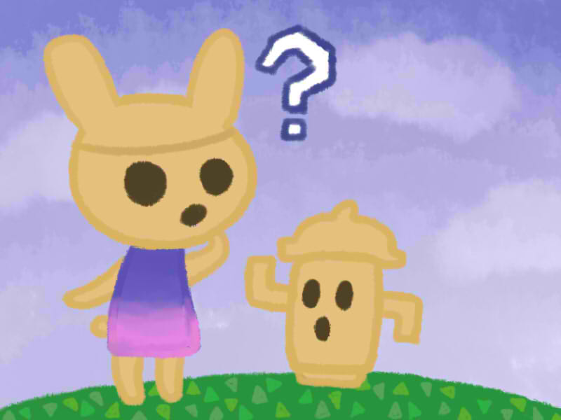 2others, ?, animal, animal_crossing, coco_(animal_crosssing), confused, deviantart, doubutsu_no_mori