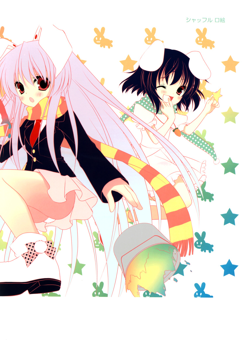 chocolate_cube, fixme, inaba_tewi, miwa_futaba, reisen_udongein_inaba, stitchme, touhou